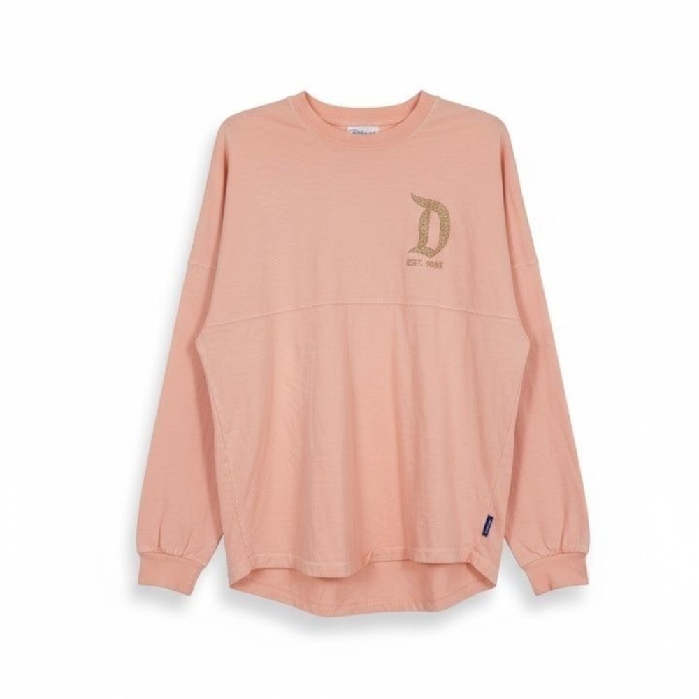 DisneyParks Spirit Jersey Long Sleeve D Glitter‎ Women's XS Peach Disneyland